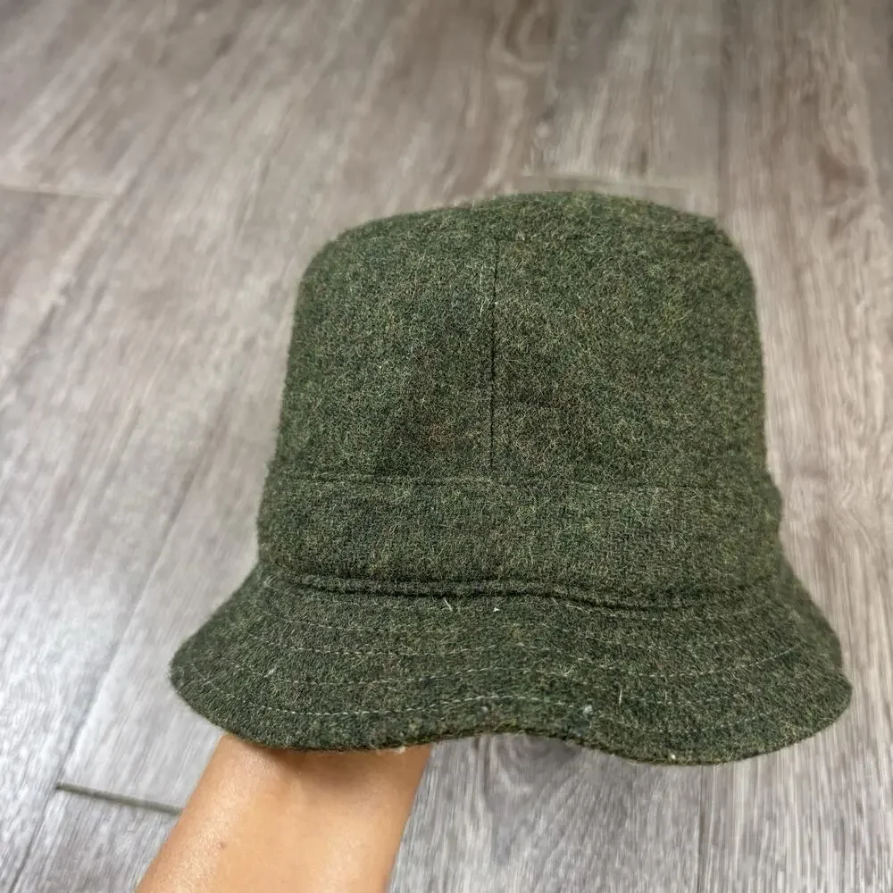 Hanna Hats Men's Donegal Tweed Original Irish Walking Hat Size Medium Green Wool